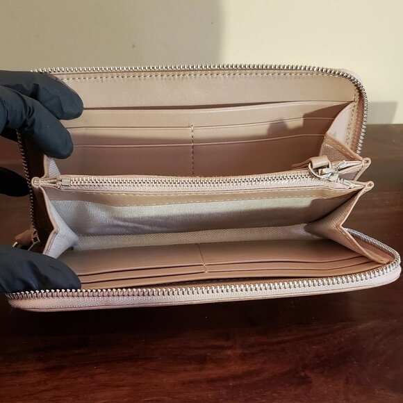 JIMMY CHOO BALLET PINK SOFT GRAINED GOAT LEATHER WALLET - Picture 10 of 15